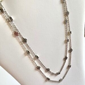 LOIS HILL LONG STATION 925 ADJUSTABLE NECKLACE